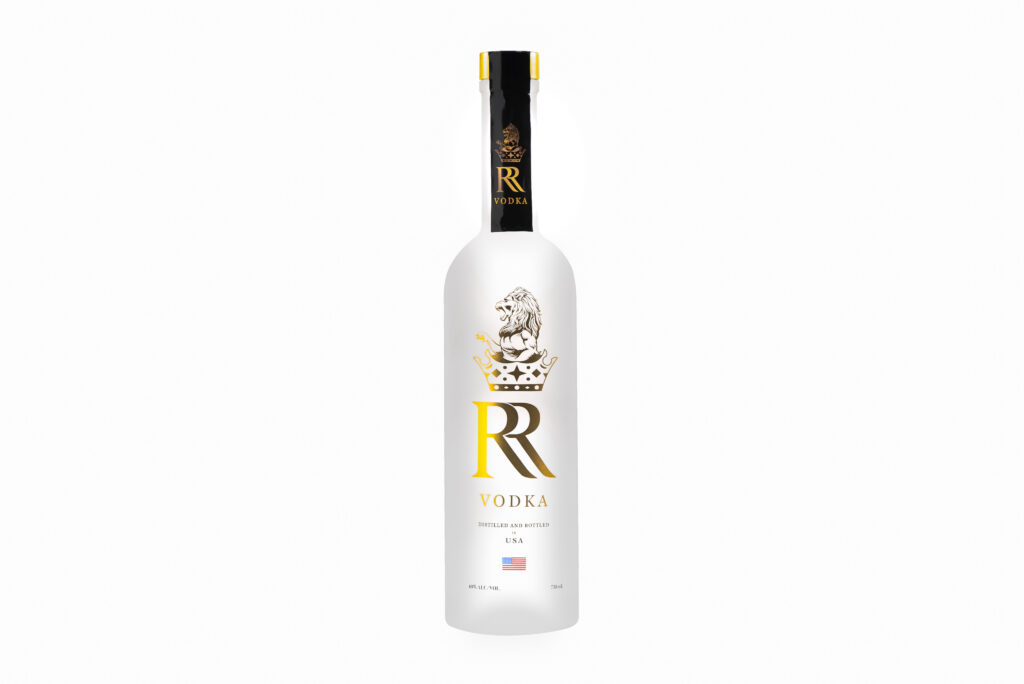 Award-winning 750 ml RR Vodka bottle
